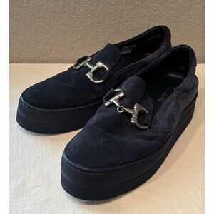 Gabriella Michel Fs Blue Suede Slip On Bit Sneaker Womens 37 US 6.5